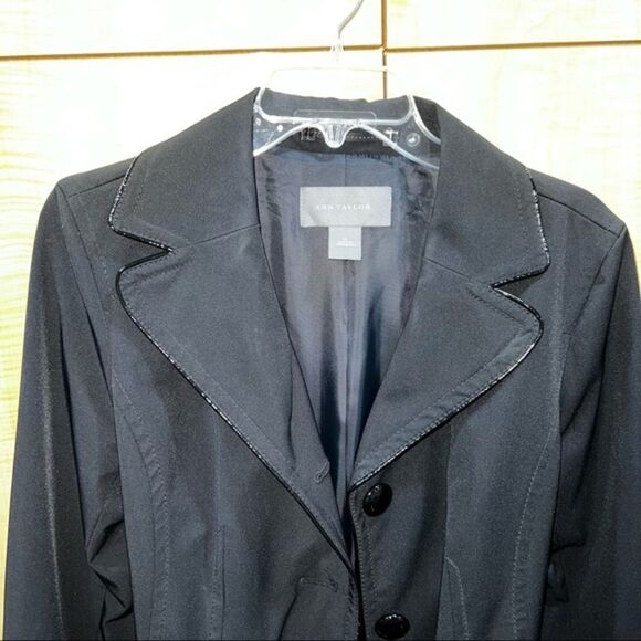 Ann Taylor Women’s Black Belted Trench Coat - Picture 2 of 10